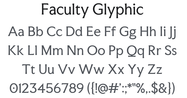 Faculty Glyphic Font