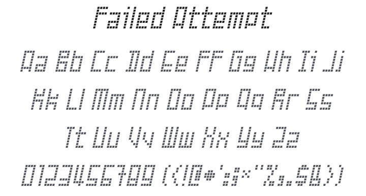 Failed Attempt Font