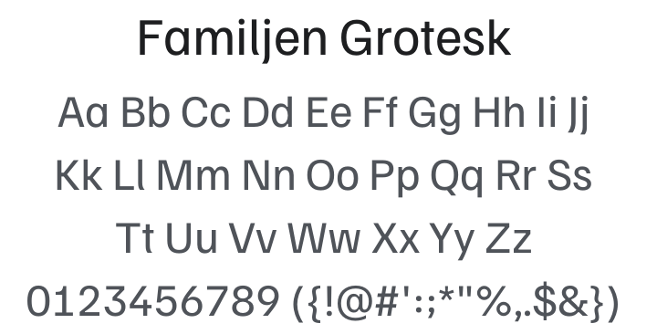 Familjen Grotesk Font Family