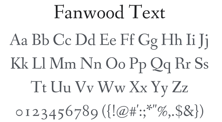 Fanwood Text Font Family