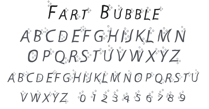 Fart Bubble Font