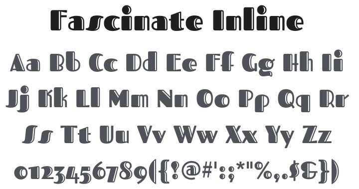 Fascinate Inline Font