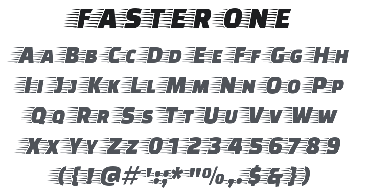 Faster One Font