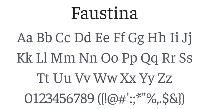 Faustina Font Family