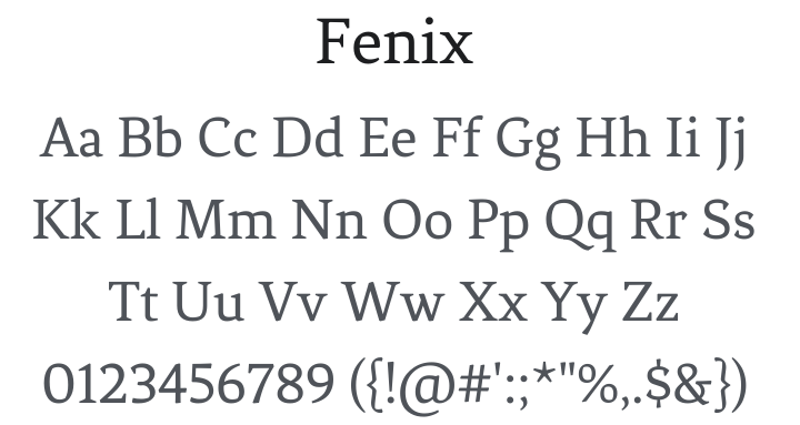 Fenix Font