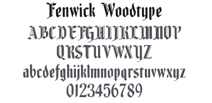 Fenwick Woodtype Font