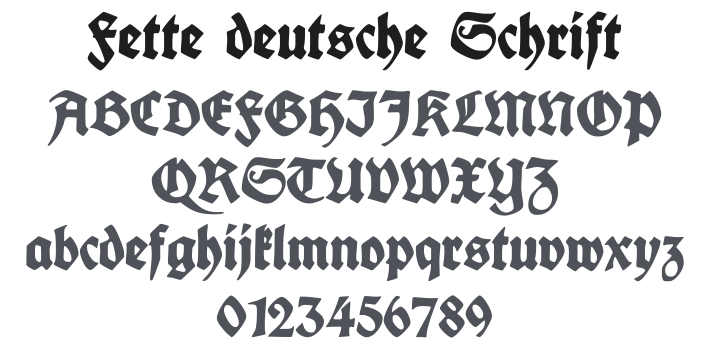 Fette deutsche Schrift Font