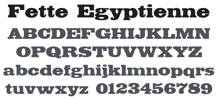 Fette Egyptienne Font