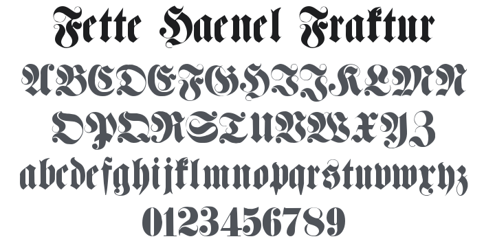 Fette Haenel Fraktur Font