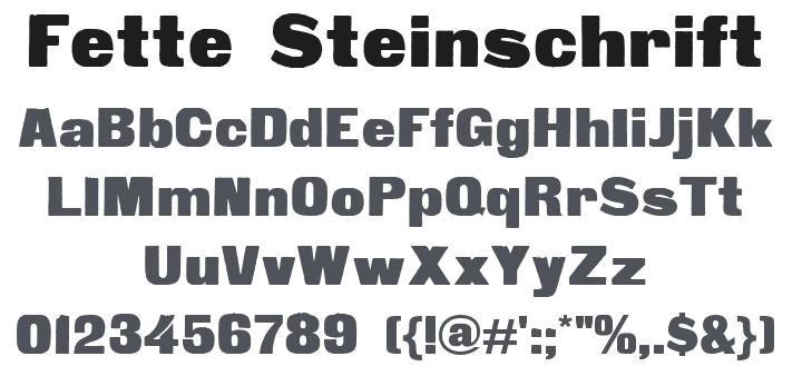 Fette Steinschrift Font