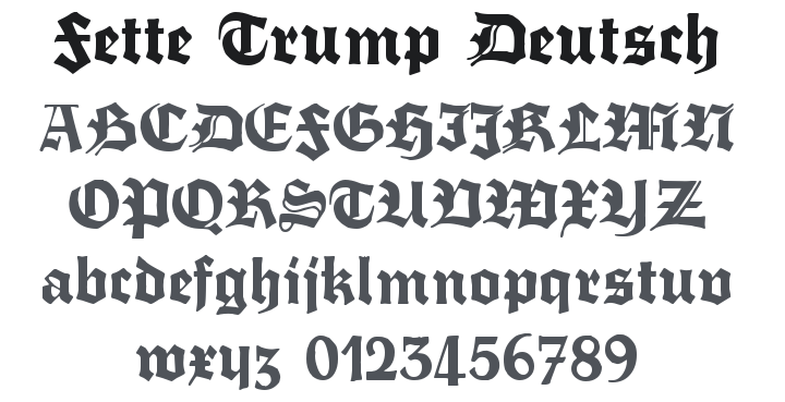 Fette Trump Deutsch Font