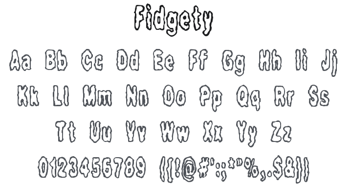 Fidgety Font