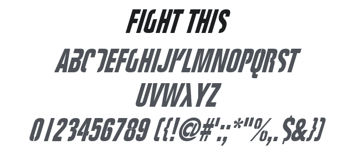 Fight This Font