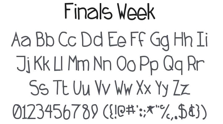 Finals Week Font