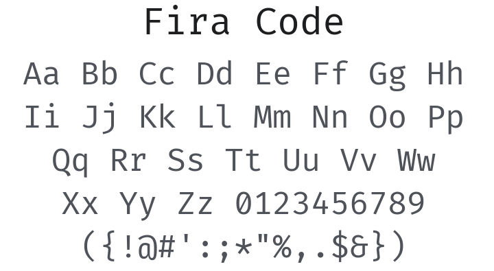 Fira Code Font Family