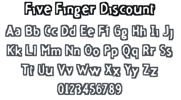 Five Finger Discount Font