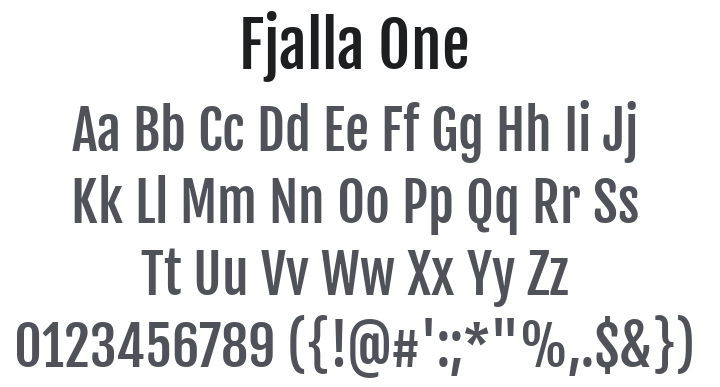 Fjalla One Font