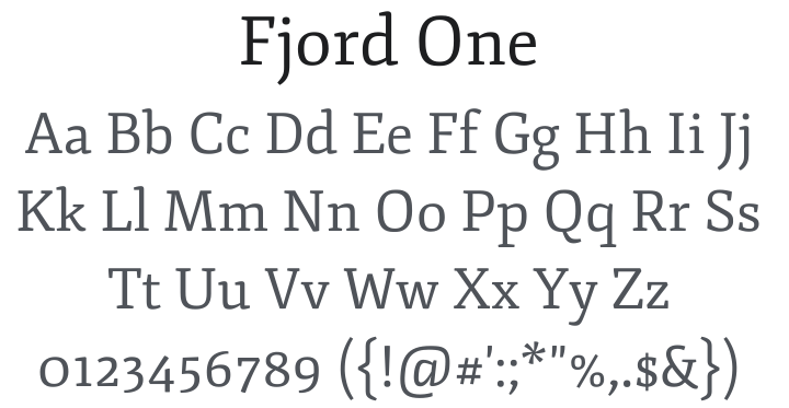 Fjord One Font