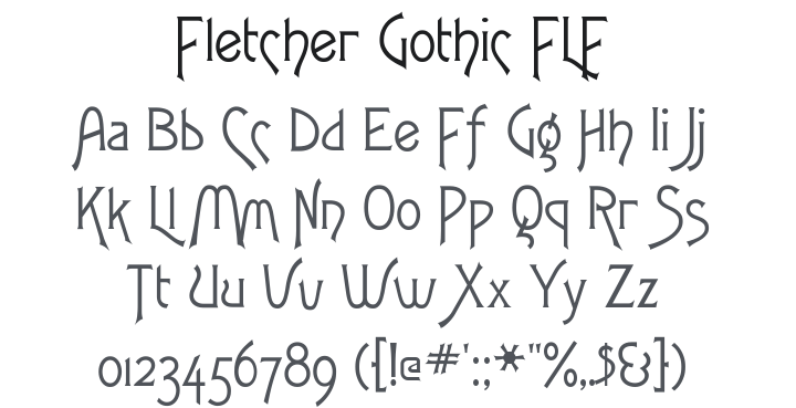 Fletcher Gothic FLF Font