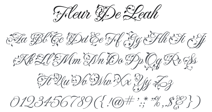 Fleur De Leah Font