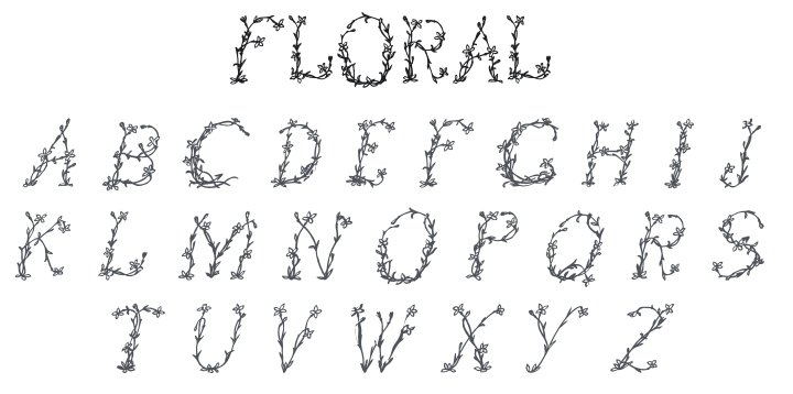 Floral Font Family