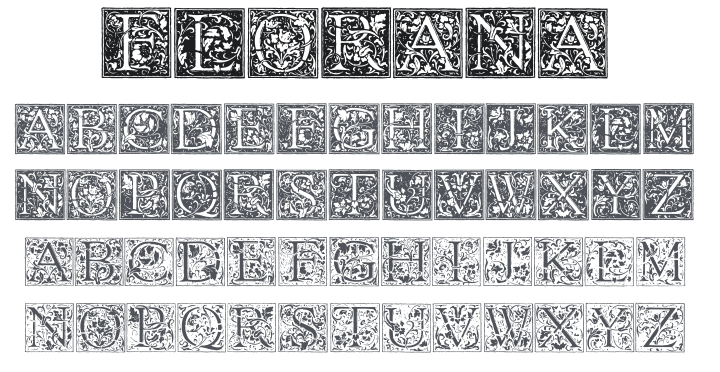 Florana Initials Font