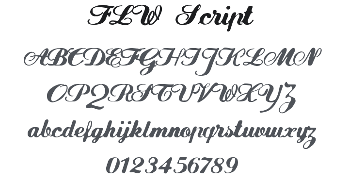 FLW Script Font