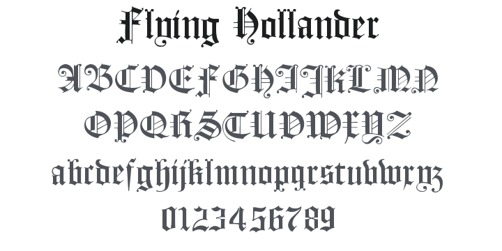 Flying Hollander Font