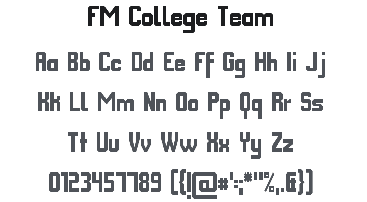 FM College Team Font Family