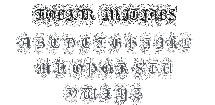 Foliar Initials Font