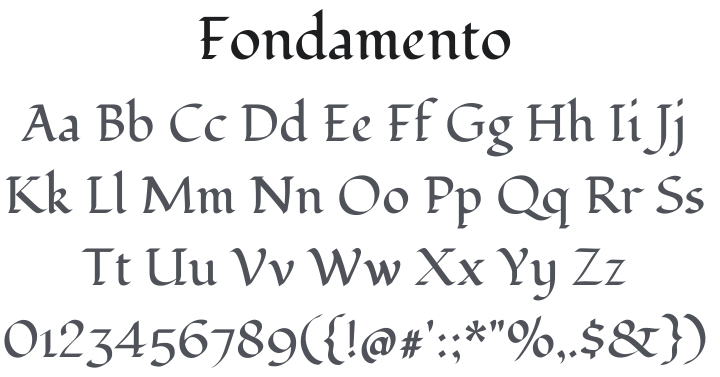 Fondamento Font Family