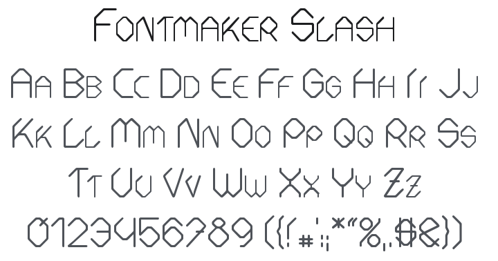 Fontmaker Slash Font