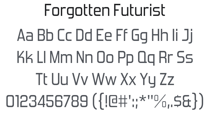 Forgotten Futurist Font Family