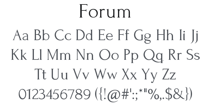 Forum Font