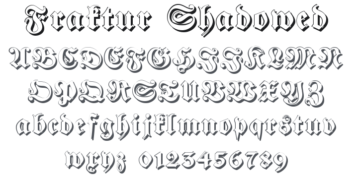 Fraktur Shadowed Font