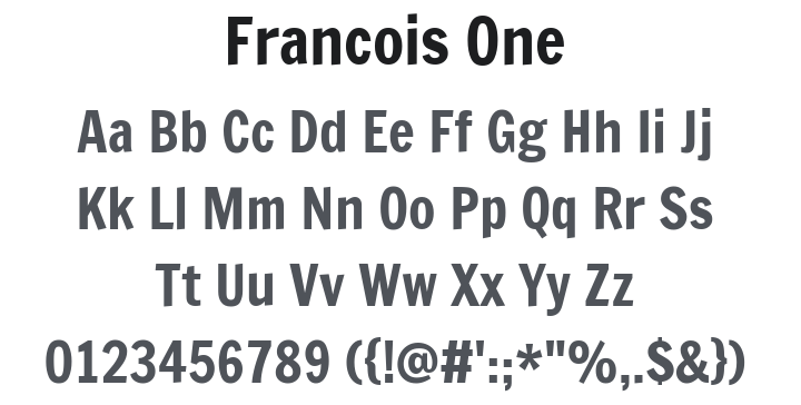 Francois One Font