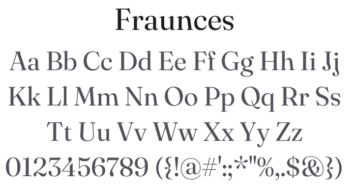 Fraunces Font Family