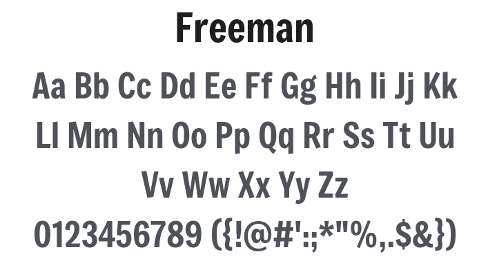 Freeman Font