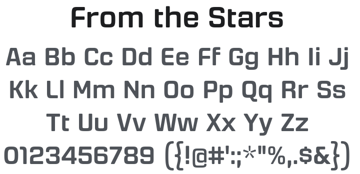 From the Stars Font Family