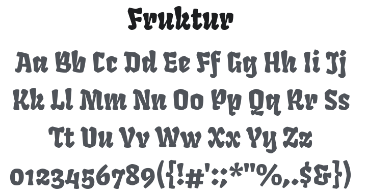 Fruktur Font Family