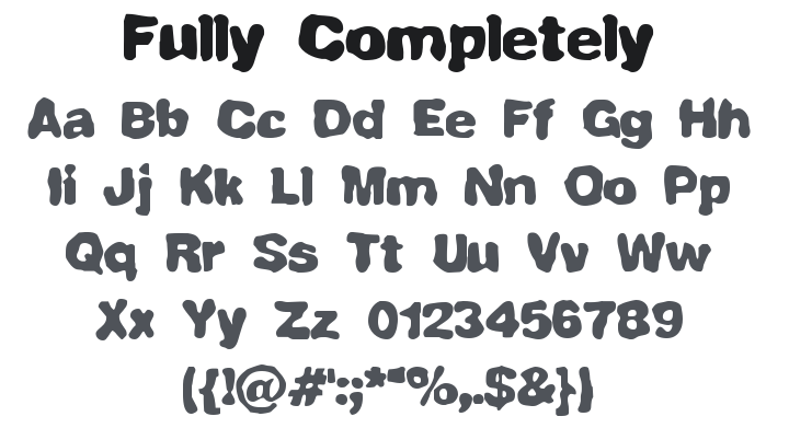 Fully Completely Font