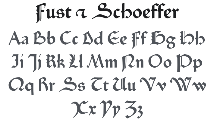 Fust & Schoeffer Font