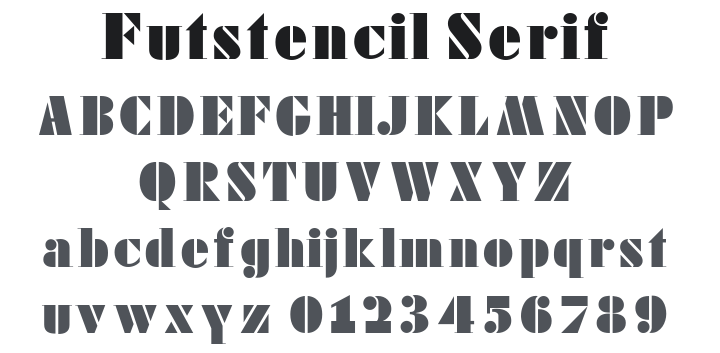 Futstencil Serif Font