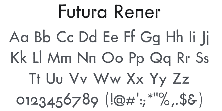 Futura Rener Font Family