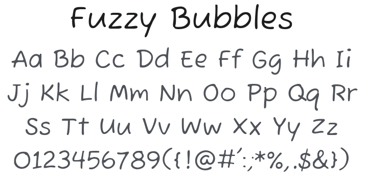 Fuzzy Bubbles Font Family