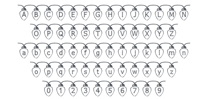 Fuzzy Xmas Lights Font