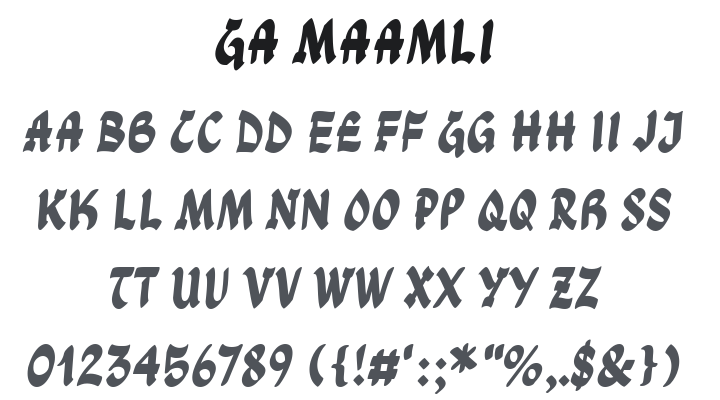 Ga Maamli Font