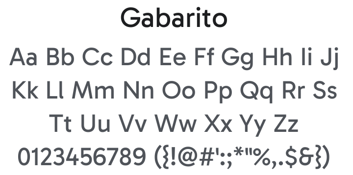 Gabarito Font Family