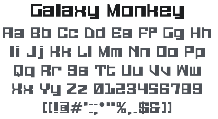 Galaxy Monkey Font