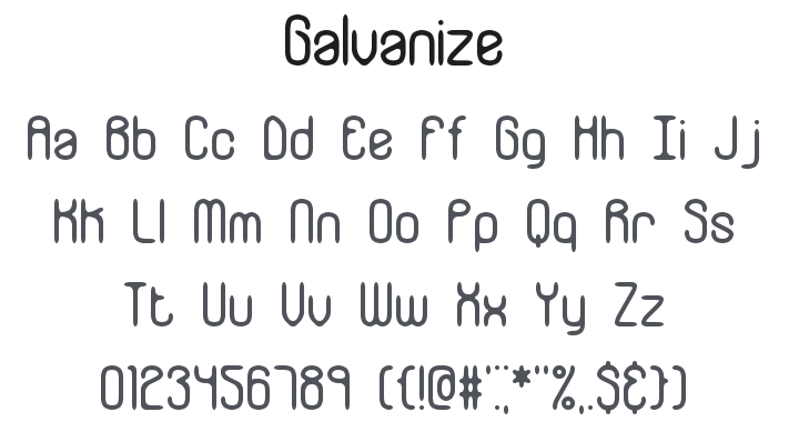 Galvanize Font
